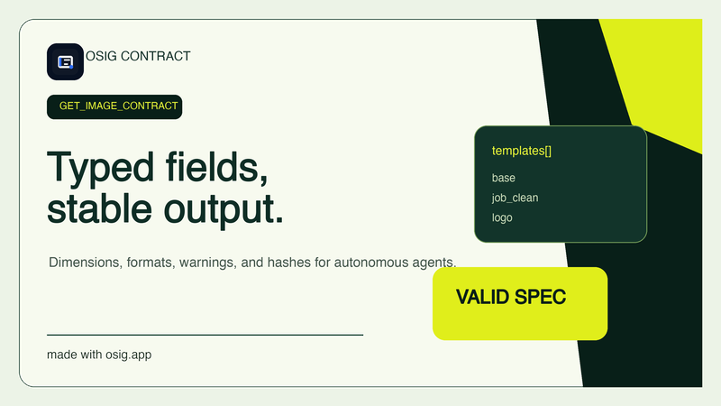 Generated OSIG preview describing the agent image contract.