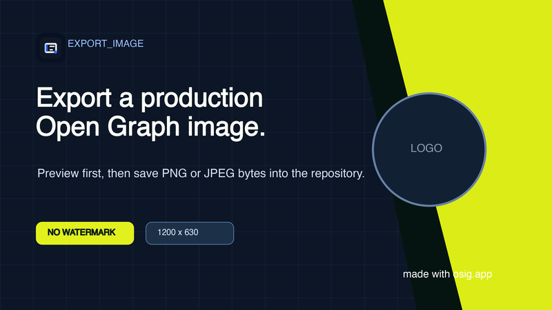 Generated OSIG preview for exporting a production Open Graph image.
